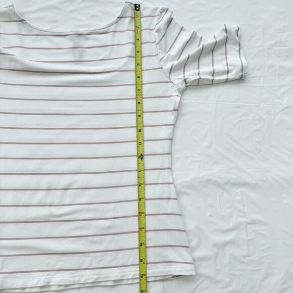 Colori White And Pink Stripped 3/4 Sleeves Top Size Small - Picture 5 of 12